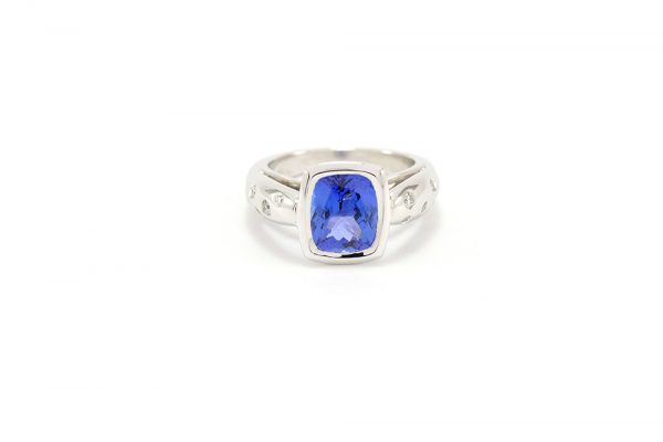 Bague or blanc - Tanzanite 1