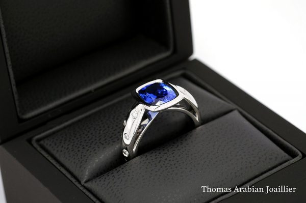 Bague or blanc - Tanzanite 7
