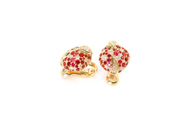 Collection Joaillerie Eclosion - Boucles d'oreilles Rubis