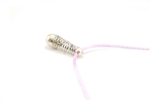 Pendentif Carrousel or gris et pierres précieuses 4