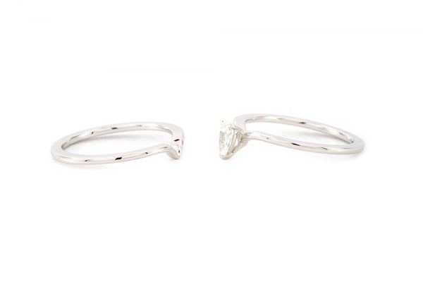 Bague "Nous Deux" - Diamant Poire et Or blanc 2