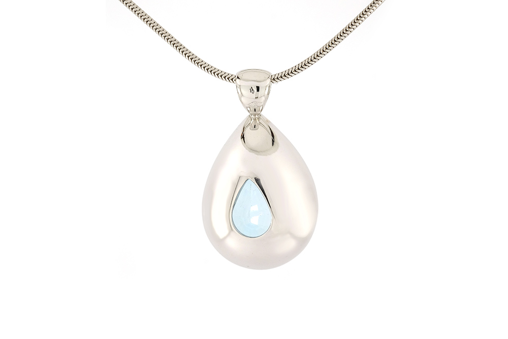 Pendentif Big Bang - Or blanc et Topaze 3