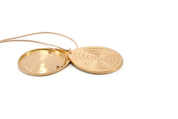 Pendentif Cassolette - or rouge - 4