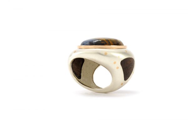 Bague "Nouveau Monde" - Pietersite et argent - 4