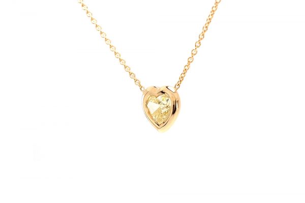 Pendentif Love - Or Jaune et Diamant Jaune 2
