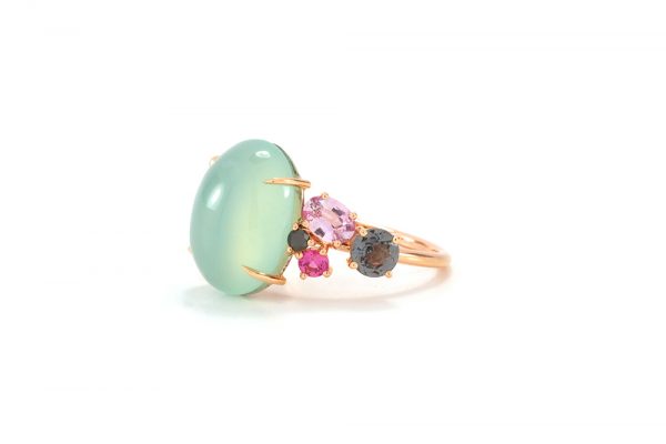 Bague Délice - Calcédoine, Spinelle et Saphir 2
