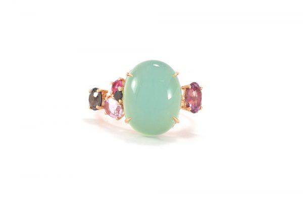 Bague Délice - Calcédoine, Spinelle et Saphir 4