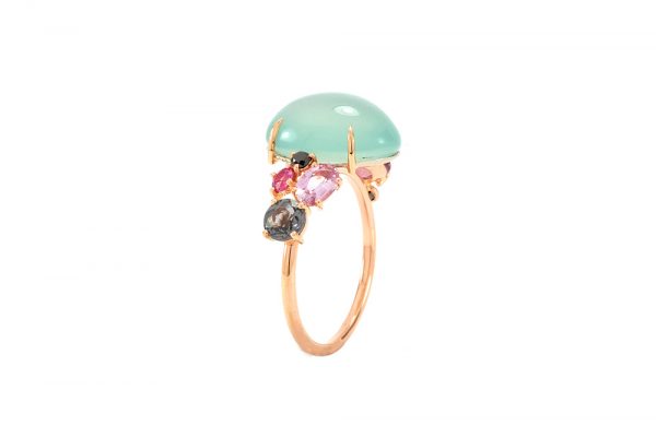Bague Délice - Calcédoine, Spinelle et Saphir 6