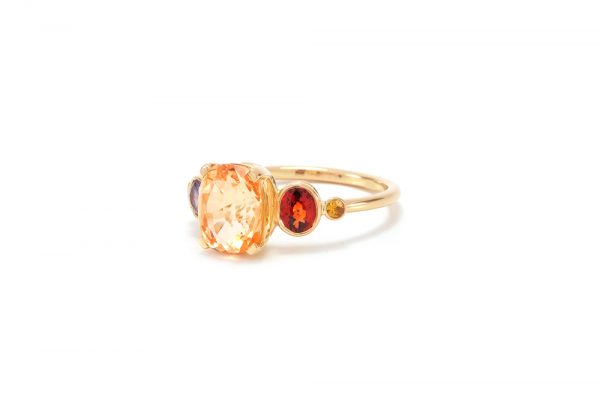 Bague Exquise - Or Jaune et Saphirs 2