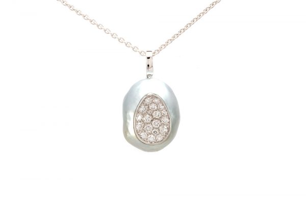 Pendentif Baroque - Perle et Diamants 1