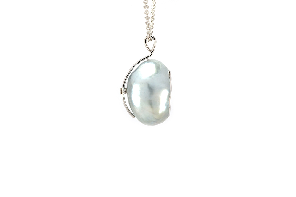 Pendentif Baroque - Perle et Diamants 3