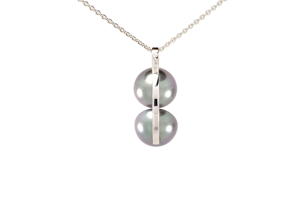 Pendentif Agora - Perle de Tahiti et Diamants sur Or blanc 3