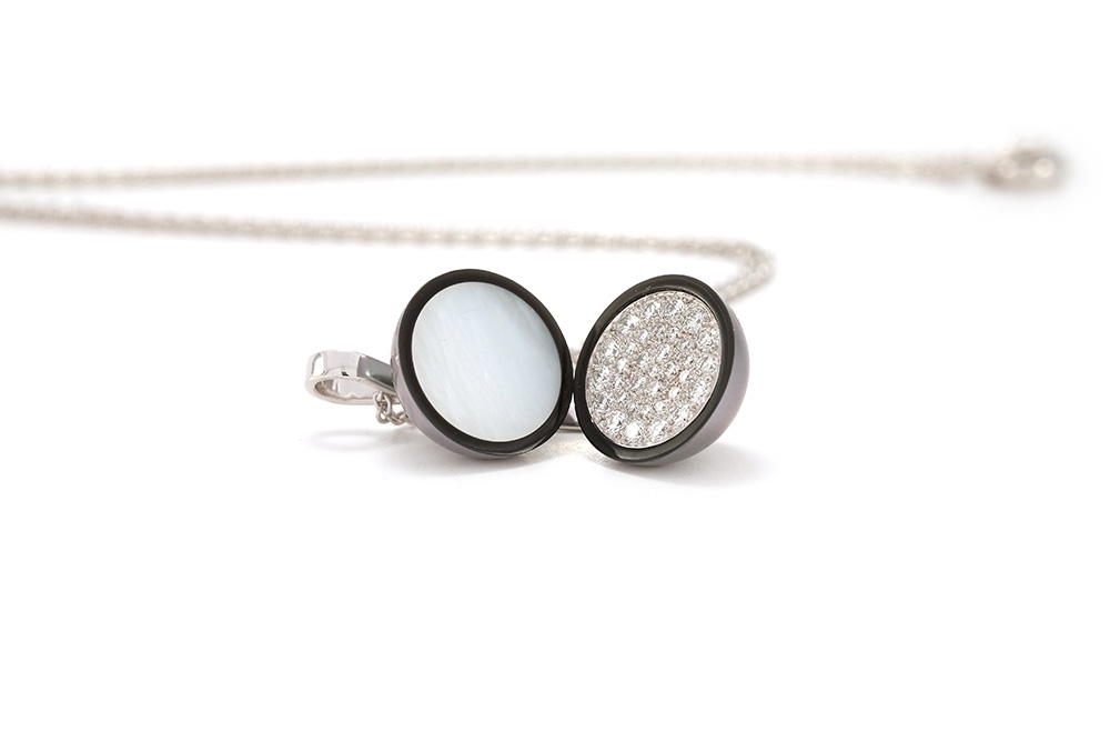 Pendentif Agora - Perle de Tahiti et Diamants sur Or blanc 4