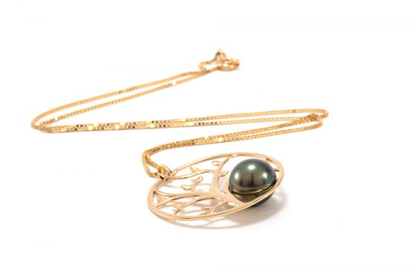 Pendentif Arbre de Vie - Or jaune et Perle 3