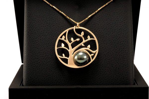 Pendentif Arbre de Vie - Or jaune et Perle 5