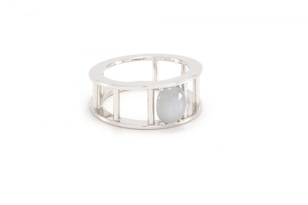 Bague Temporalis - or blanc et saphir étoilé 2