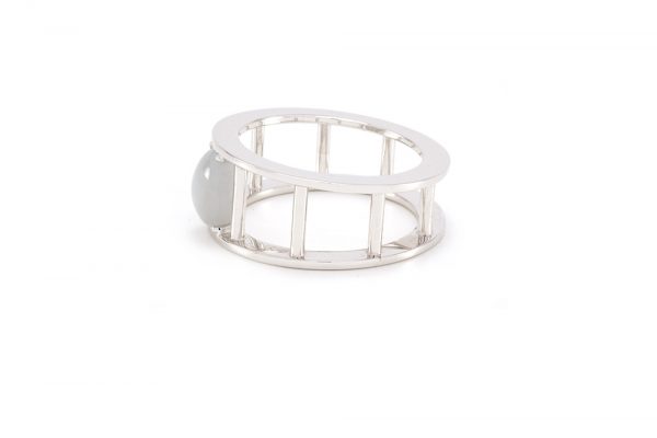 Bague Temporalis - or blanc et saphir étoilé 4