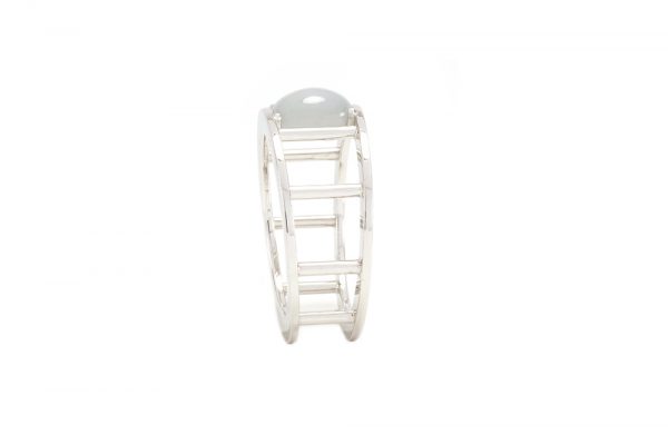 Bague Temporalis - or blanc et saphir étoilé 6