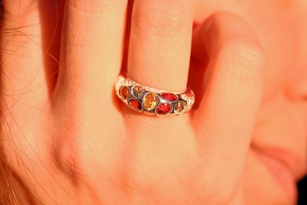 Bague Disco - or blanc, saphirs et diamants 6