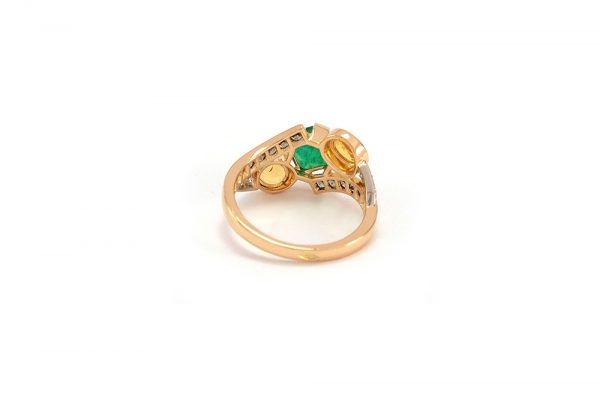 Bague Tsarine - Or jaune, emeraude et alexandrite 3