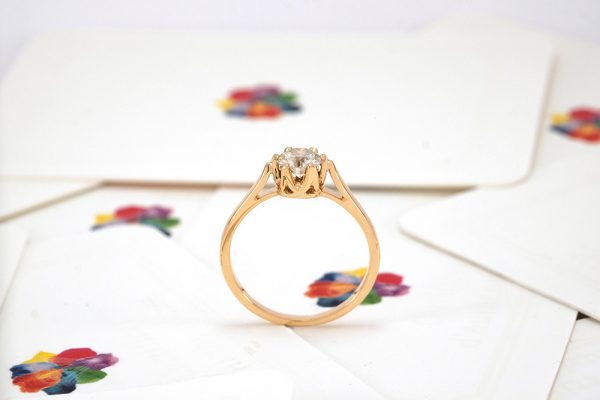 Solitaire Elisabeth - Or jaune et diamant 4