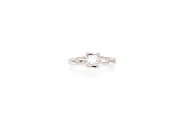 Solitaire Elyseum - Diamant Princesse et Or 18k 5