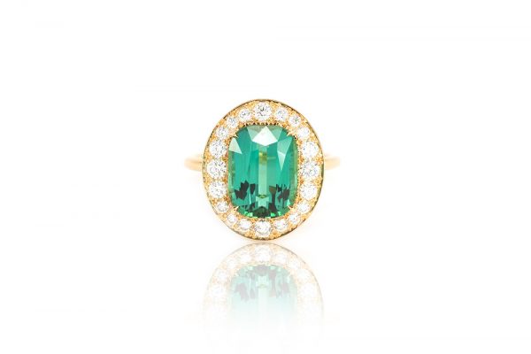 Bague Holy, or blanc, Tourmaline et diamants 3