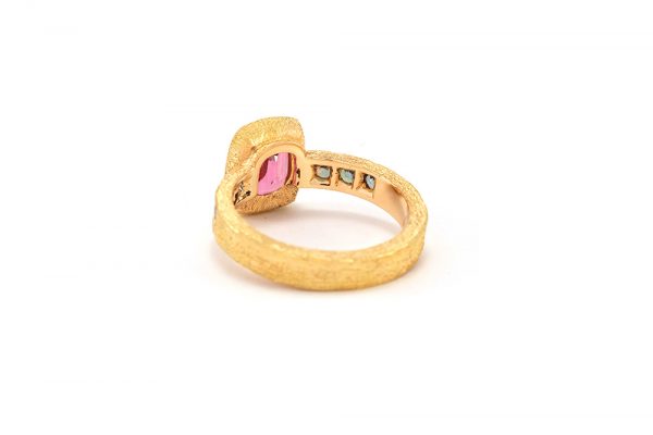 Bague Pink Perfume, Or, Spinelle et Alexandrites 5