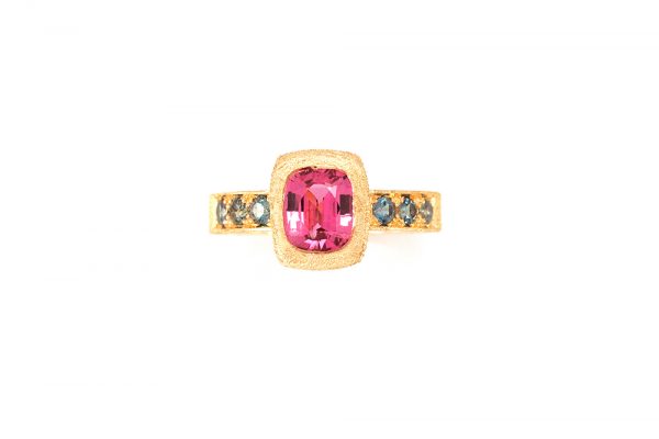 Bague Pink Perfume, Or, Spinelle et Alexandrites 7