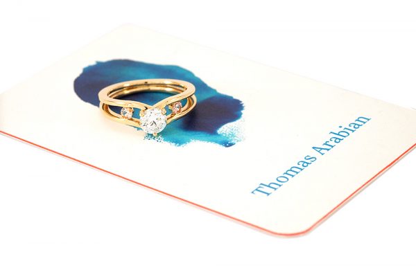 Solitaire Malaya - Or jaune 18k et Diamant 1