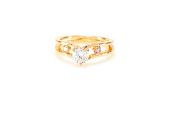 Solitaire Malaya - Or jaune 18k et Diamant 2