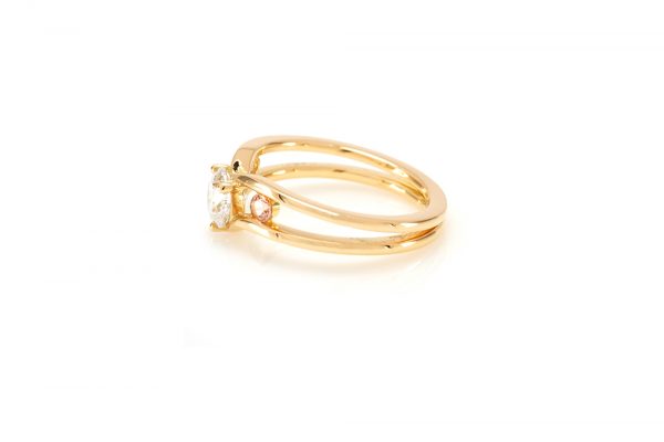 Solitaire Malaya - Or jaune 18k et Diamant 3
