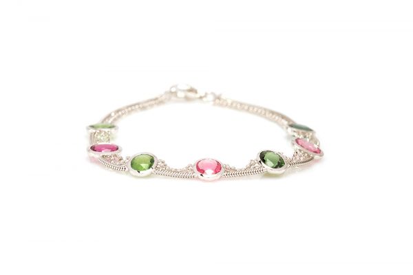 Bracelet Jaipur, Or et Tourmalines 1