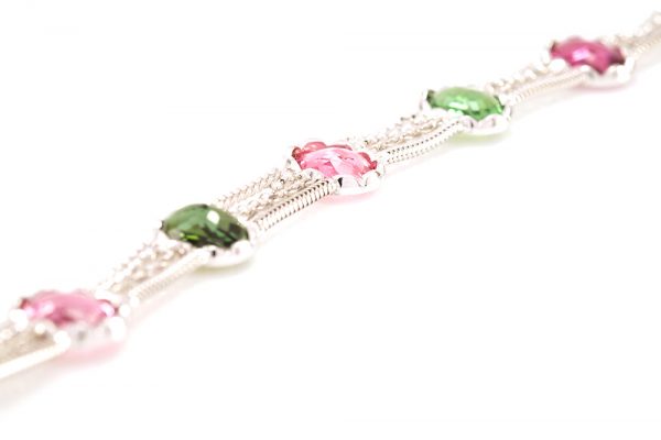 Bracelet Jaipur, Or et Tourmalines 4