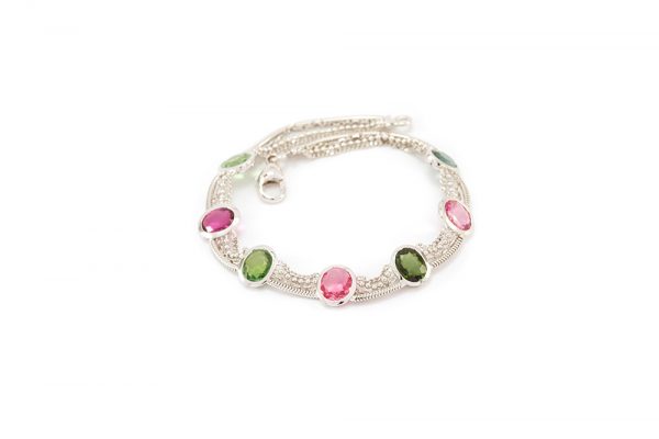 Bracelet Jaipur, Or et Tourmalines 5