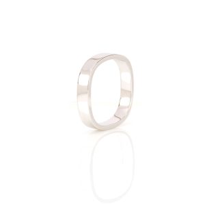 Alliance carrée OBÉ, Or Blanc 18 carats 1