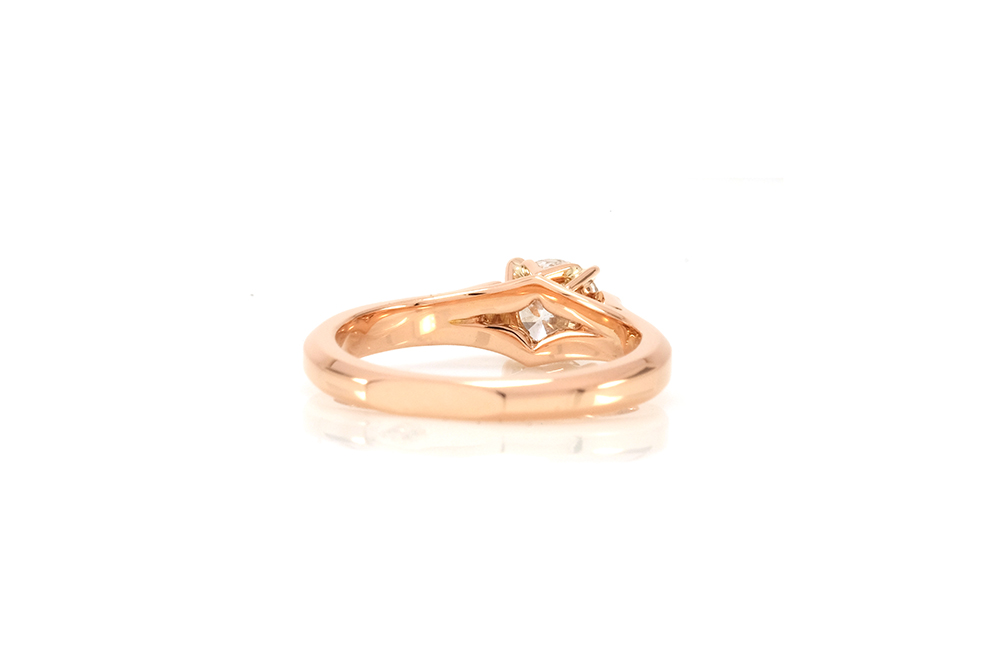 Solitaire Destin, or rouge et diamants 1