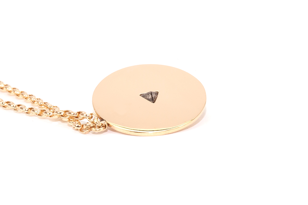 pendentif or jaune et diamant brut 3