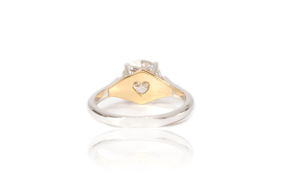 Solitaire Destin Nude or et diamant 6