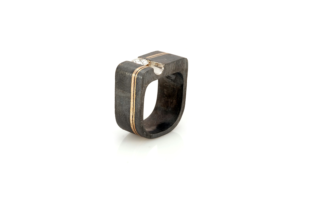 Bague Walk The Line, argent or et diamant 1