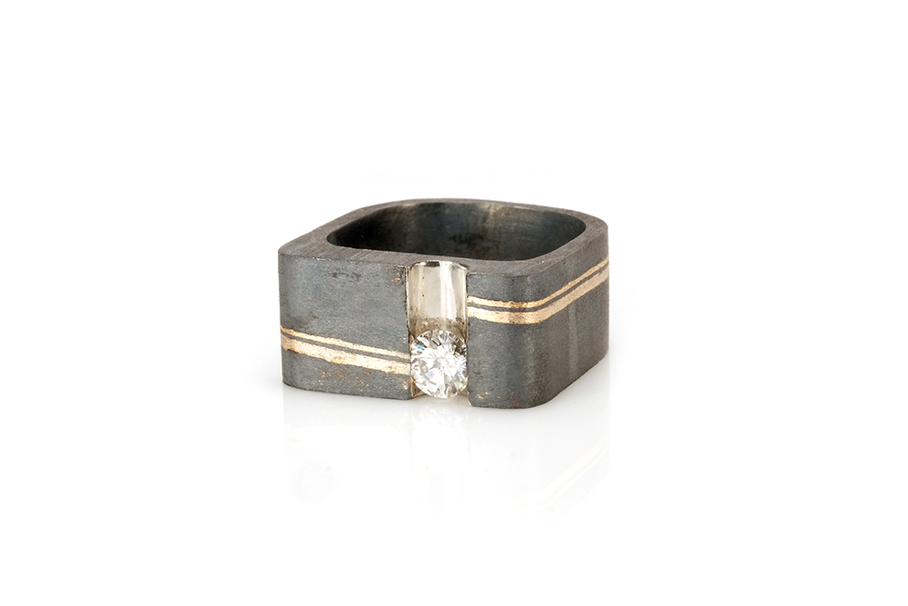 Bague Walk The Line, argent or et diamant 3