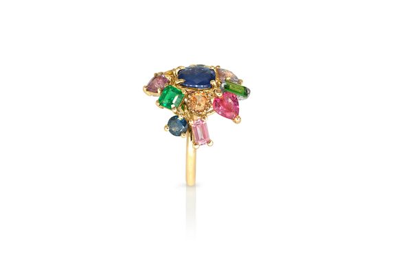 pierres précieuses, saphir, diamant de couleur, or jaune, grenat, emeraude 5