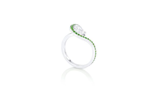 Bague Illusion, or et démantoïdes 1