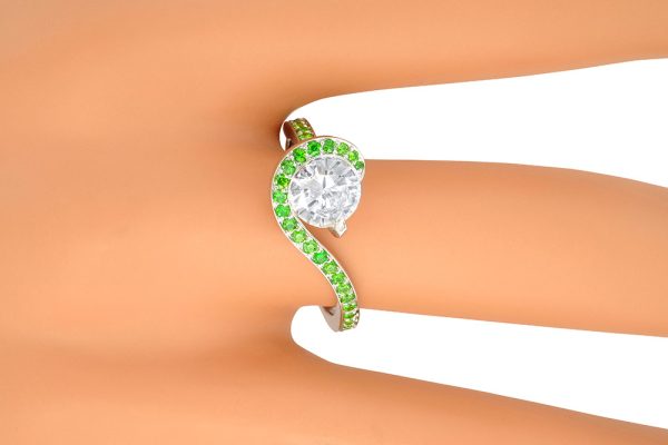 Bague Illusion, or et démantoïdes 7