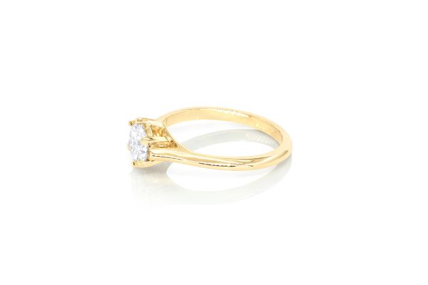 Solitaire Poséidon, or jaune et diamant 4