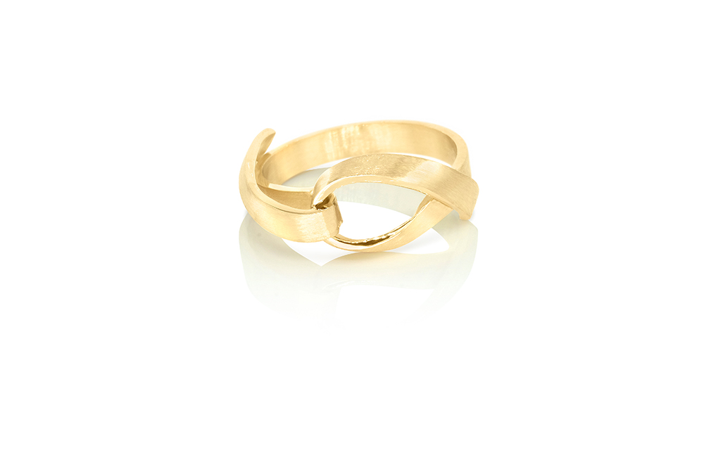 Or jaune 18K, ruban 6