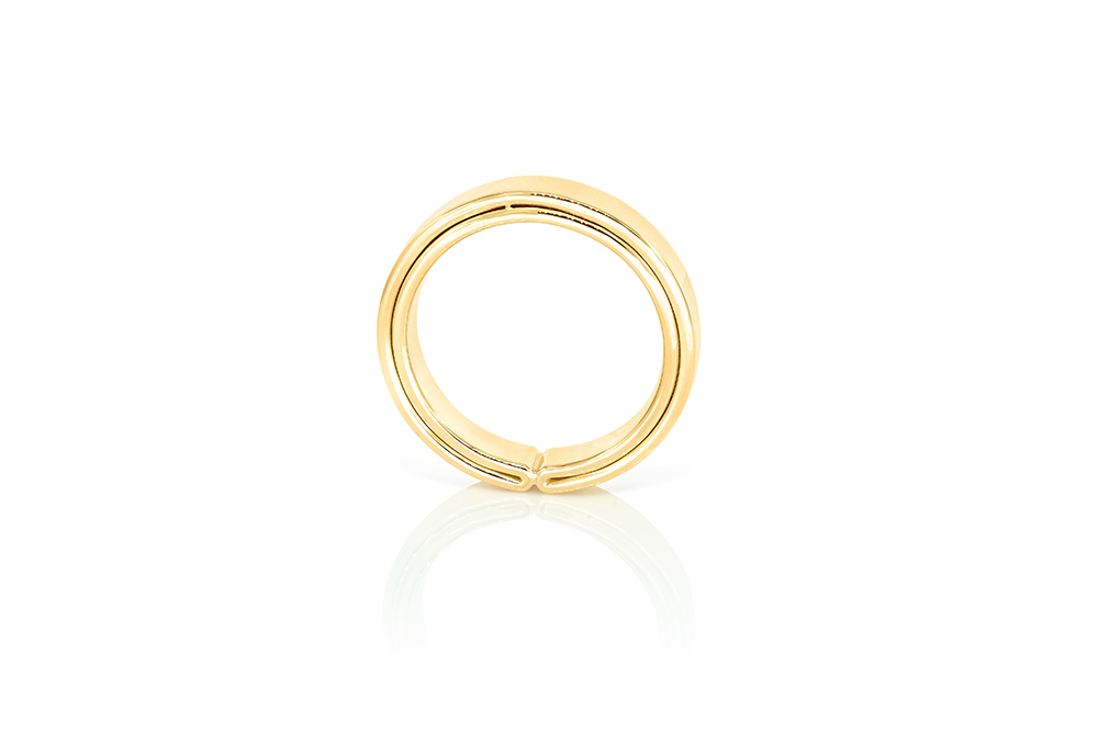 Alliance ruban Or jaune 18k 2