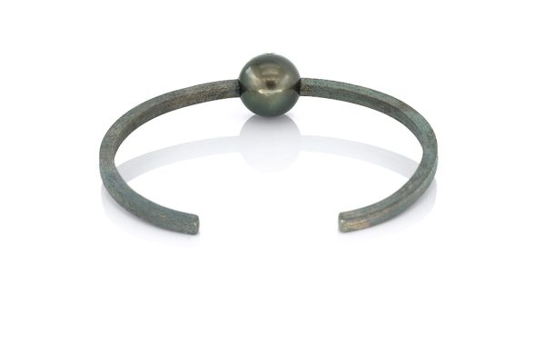 Argent Rhodié et or 18K, Rubis et perle de Tahiti 3