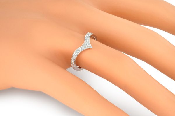 Alliance Diadème en or blanc diamant poire 5