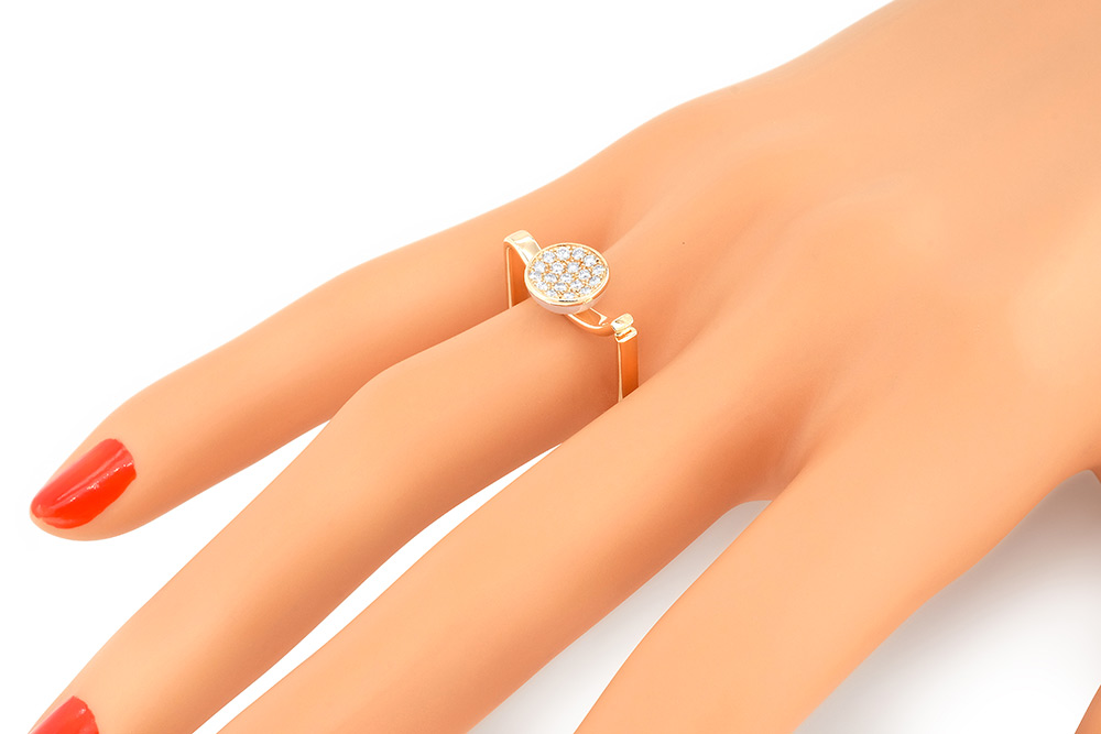 Bague Lily en or rouge, perle Akoya et diamants 1